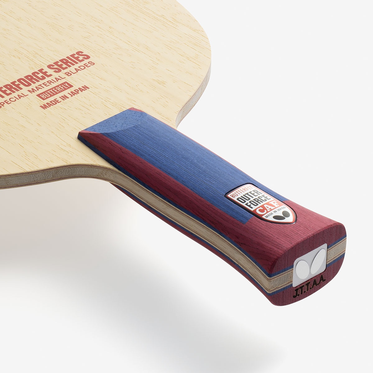 Butterfly Outerforce CAF Table Tennis Blade - Anatomic Handle - Angled